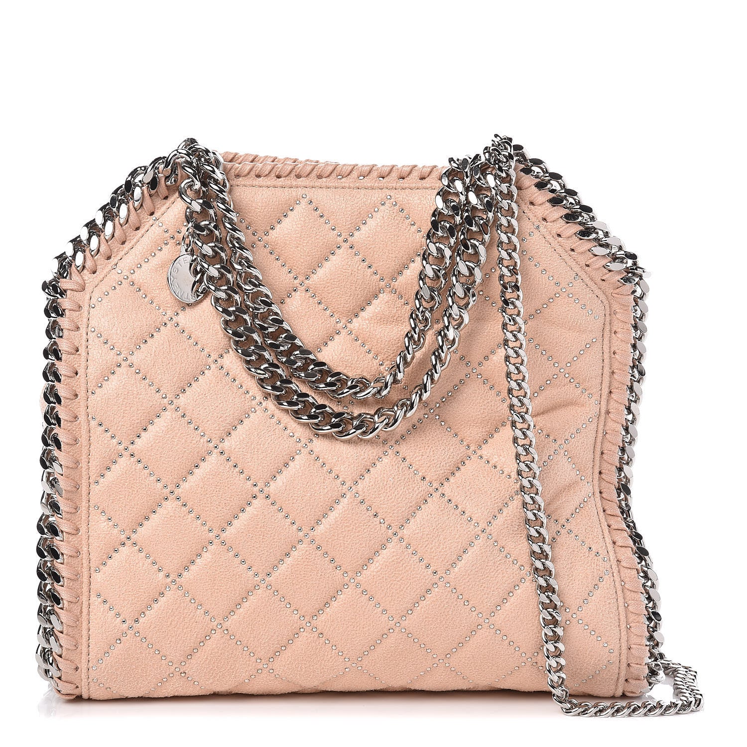 Stella McCartney Shaggy Deer Quilted Studded Mini Falabella Powder 1 of 9