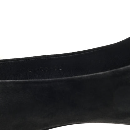 Chanel Suede Calfskin CC Pumps 40.5 Black 7 of 8