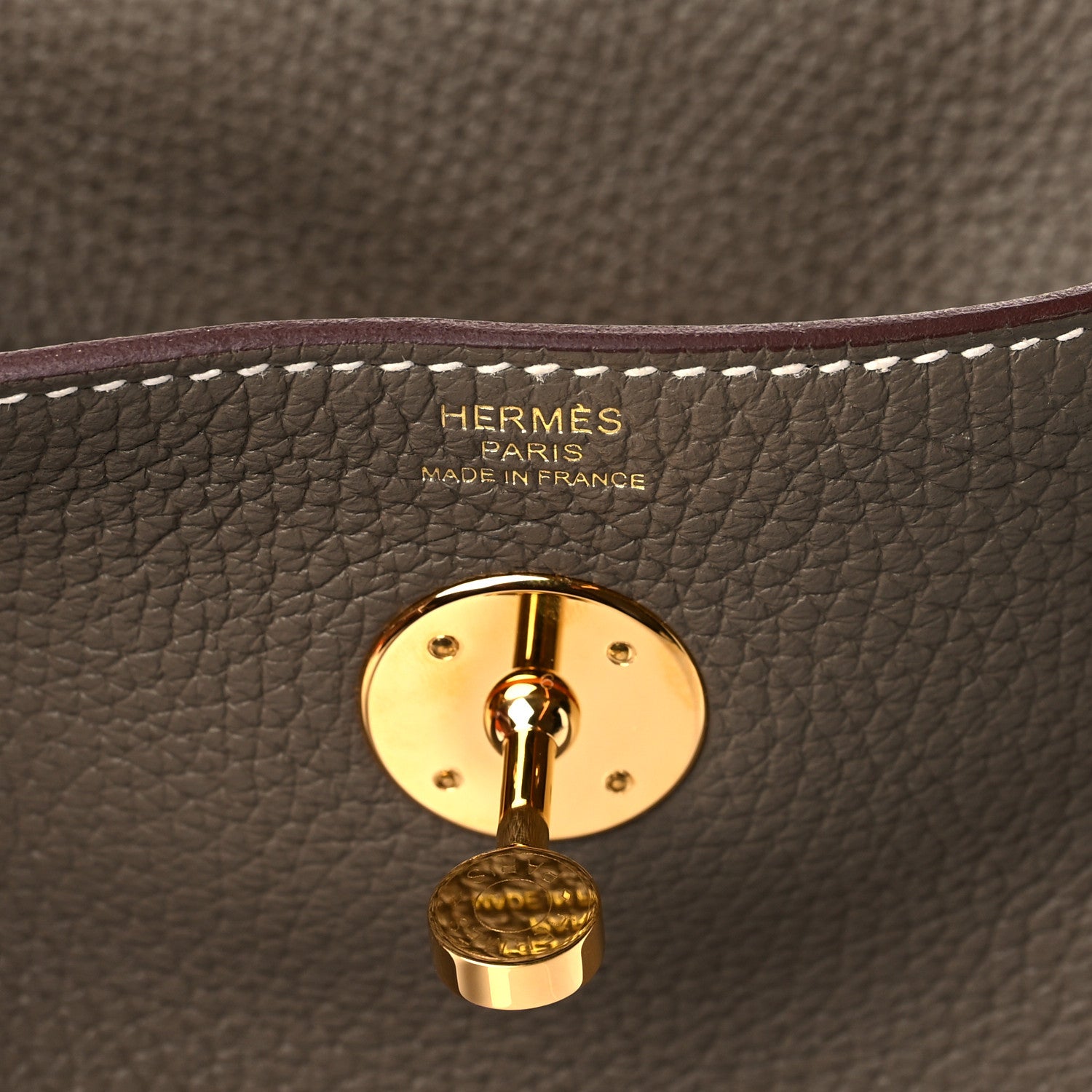 Hermes Taurillon Clemence Lindy 26 Etoupe 6 of 11