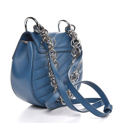 Chloe Calfskin Quilted Mini Drew Bijou Shoulder Bag Vinyl Blue 3 of 10