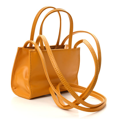 Telfar Vegan Leather Small Shopping Bag Mustard 3 of 11