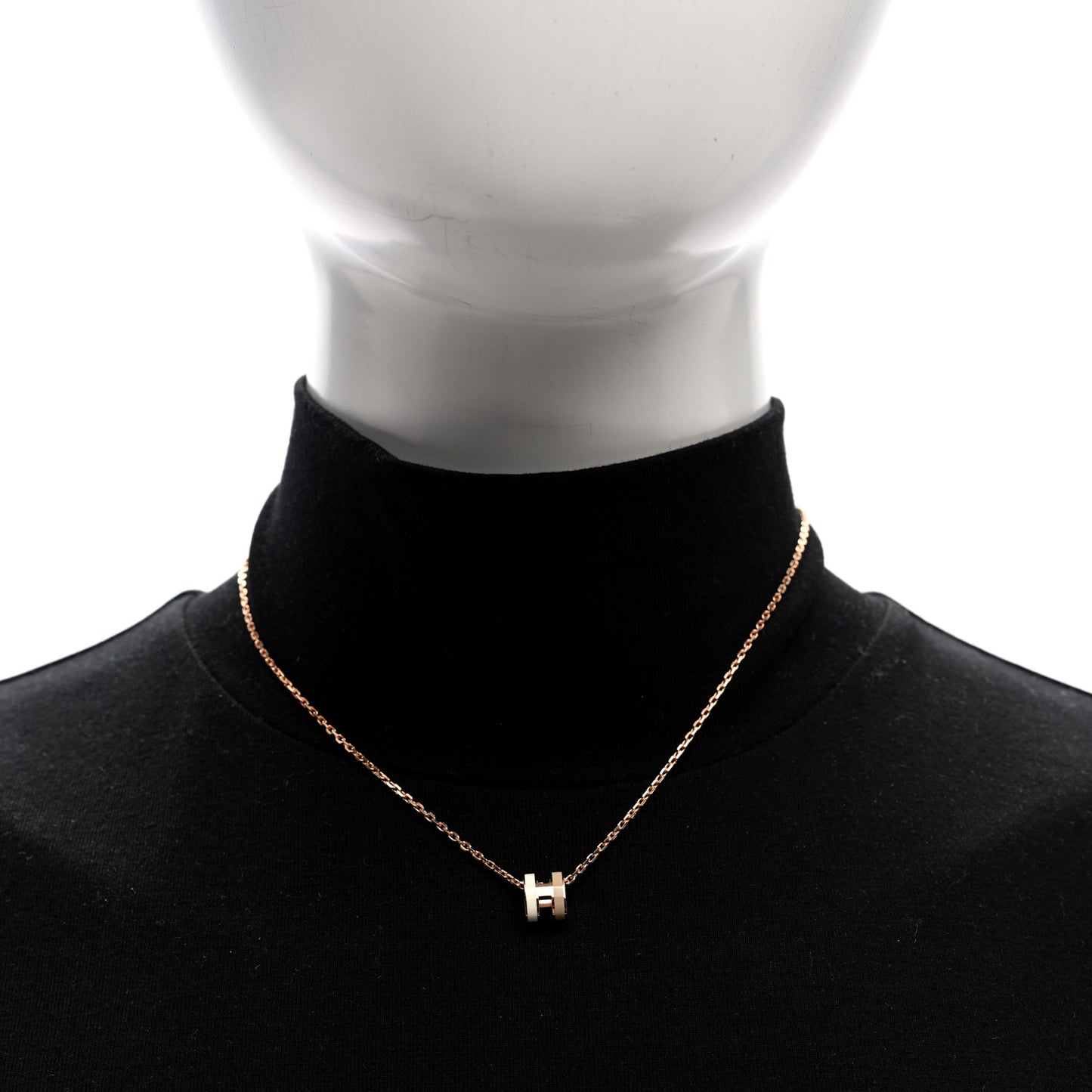 Lacquered Rose Gold Mini Pop H Rocabar Pendant Necklace Systeme