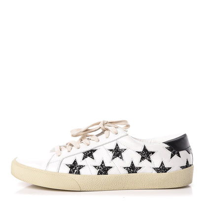 Saint Laurent Calfskin Star Court Sneakers 41 White Argent 1 of 15