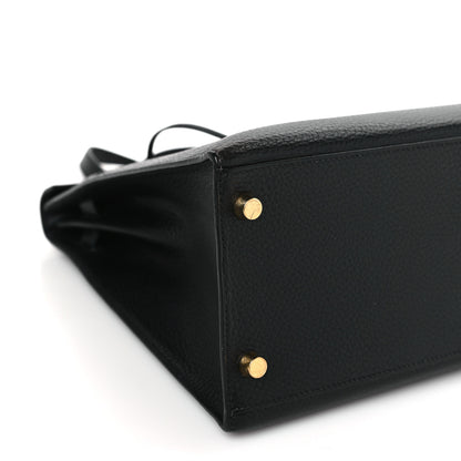 Hermes Vache Liegee Kelly Sellier 35 Black 8 of 12