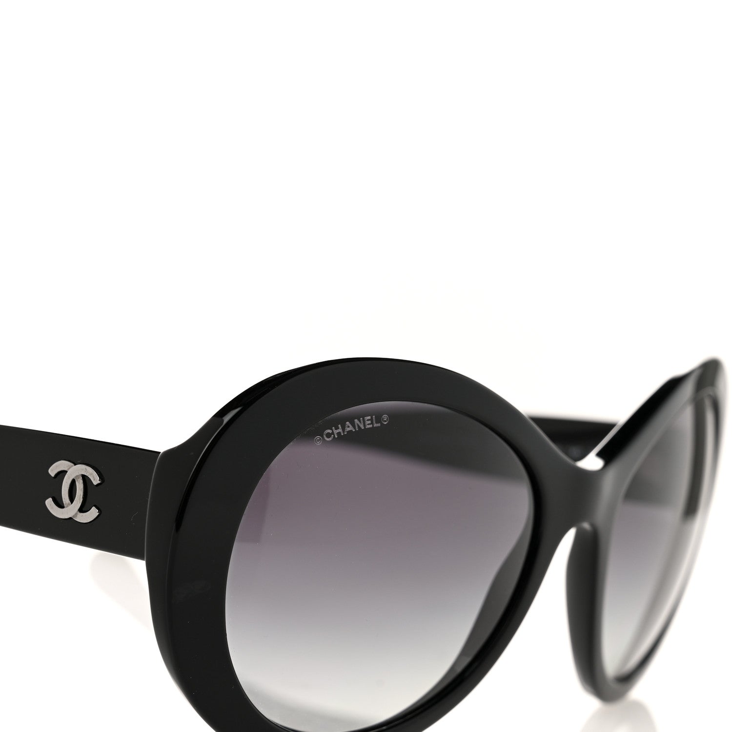 Chanel Oval CC Sunglasses 5372 Black 7 of 8