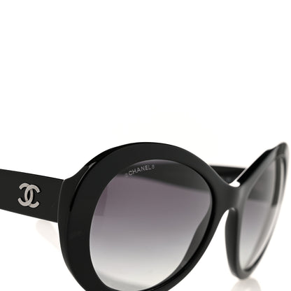 Chanel Oval CC Sunglasses 5372 Black 7 of 8