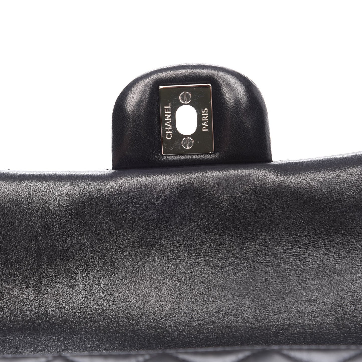 Lambskin Quilted Mini Rectangular Flap Black