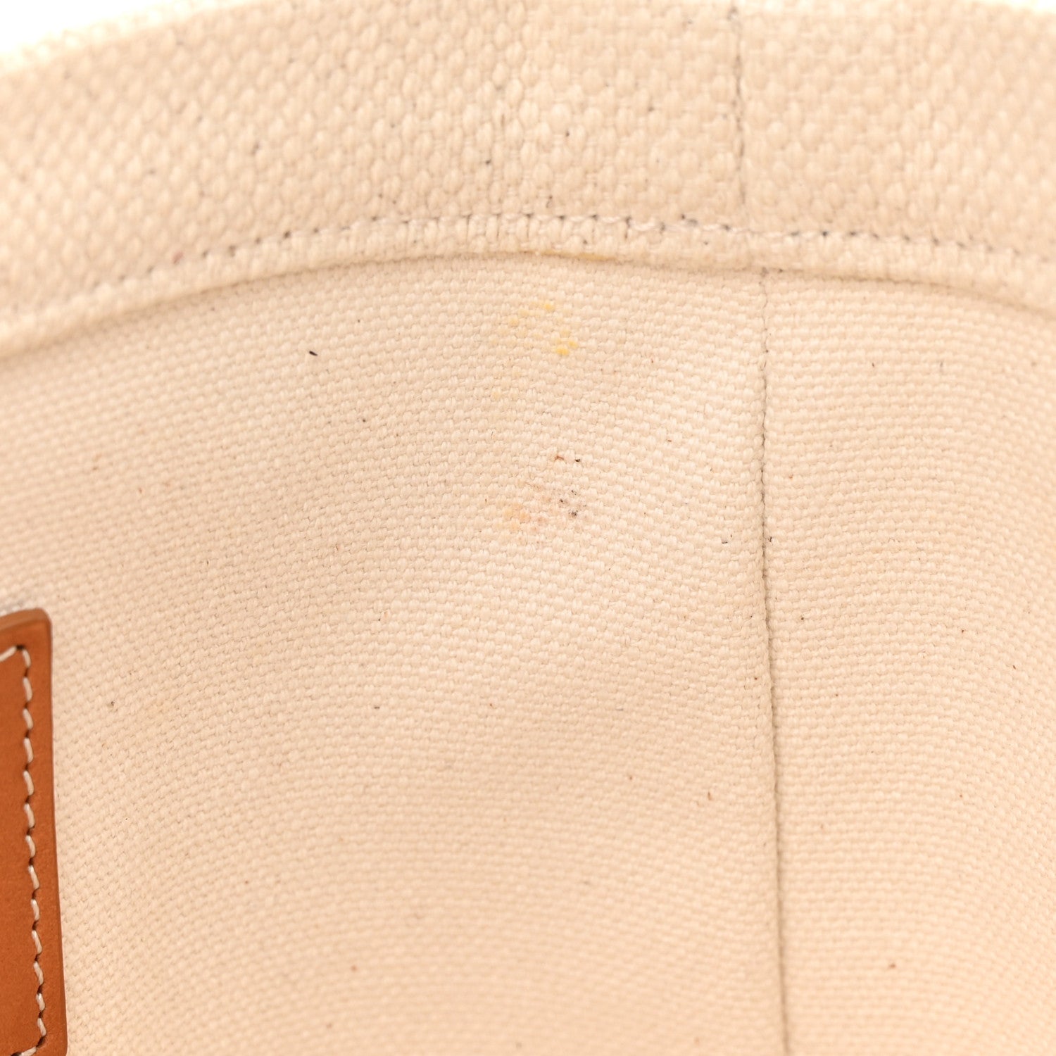 Celine Canvas Calfskin Horizontal Cabas Natural Tan 16 of 20