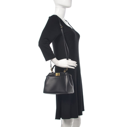 Fendi Nappa Mini Peekaboo Iconic Satchel Black 2 of 11