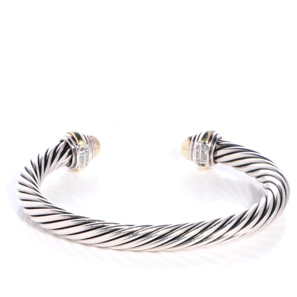 David Yurman Sterling Silver 14K Yellow Gold 7mm Cable Classics Bracelet 4 of 6