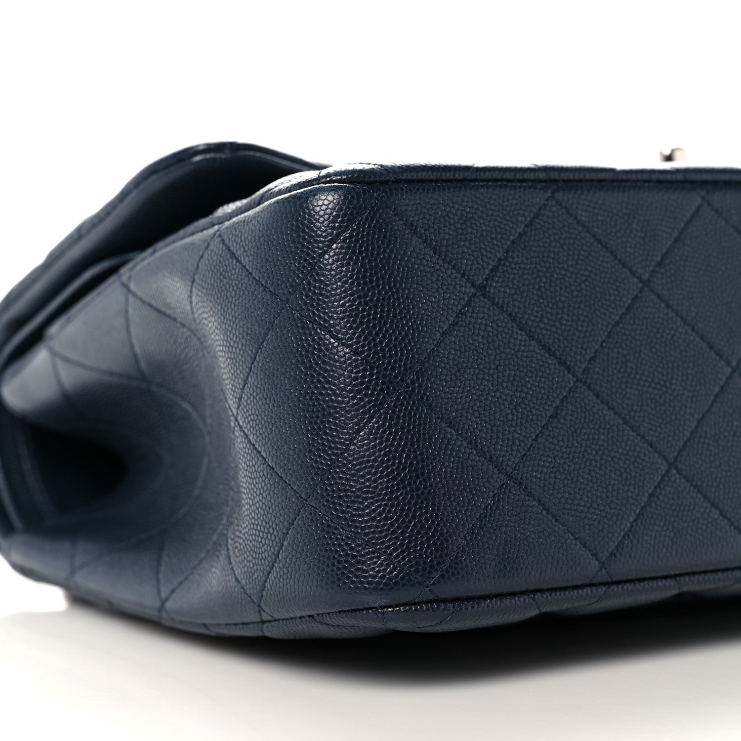 Chanel Caviar Quilted Jumbo Double Flap Navy Blue 8 of 9