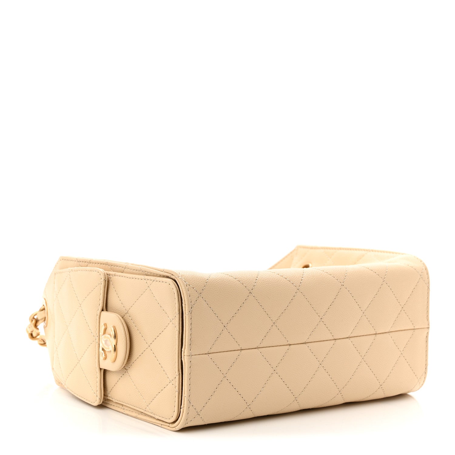 Chanel Caviar Quilted Mini Chanel 25 Handbag Beige 4 of 11