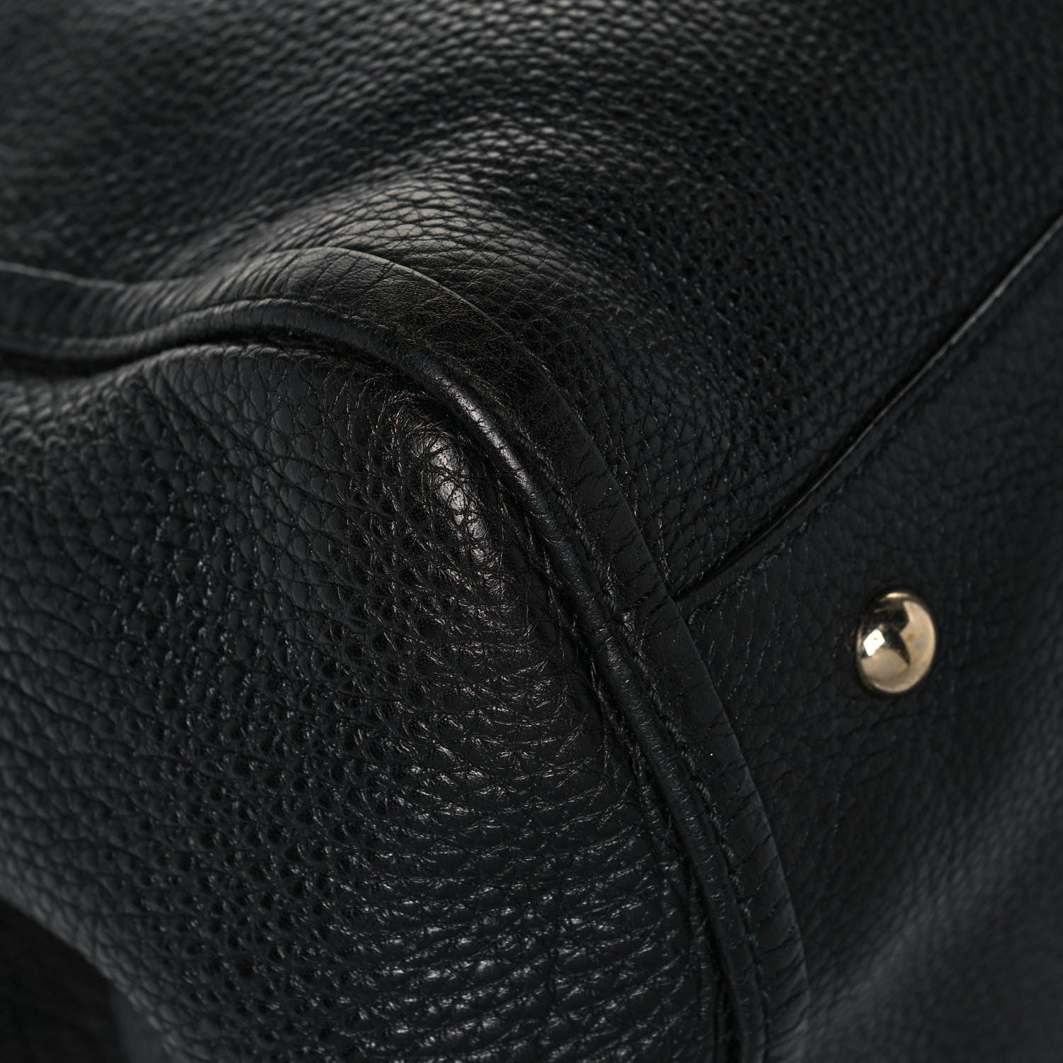 Gucci Pebbled Calfskin Large Soho Shoulder Bag Black 9 of 13