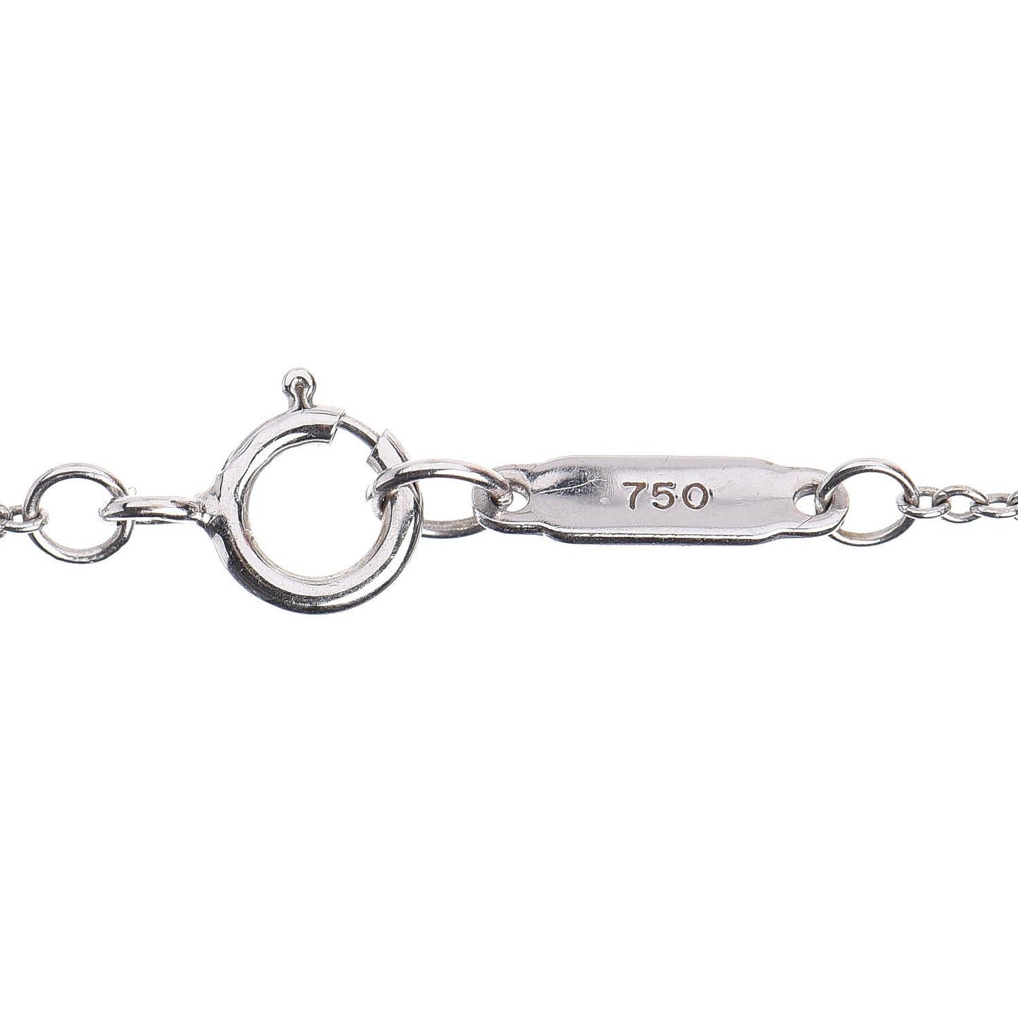 18K White Gold Diamond Atlas Square Pendant Necklace