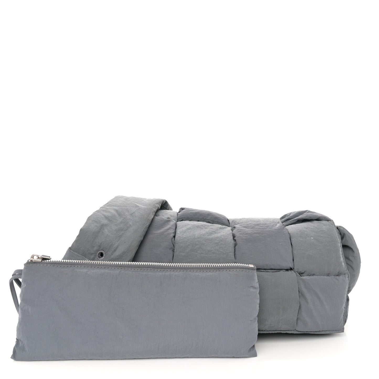 Nylon Intrecciato Padded Tech Cassette Bag Thunder