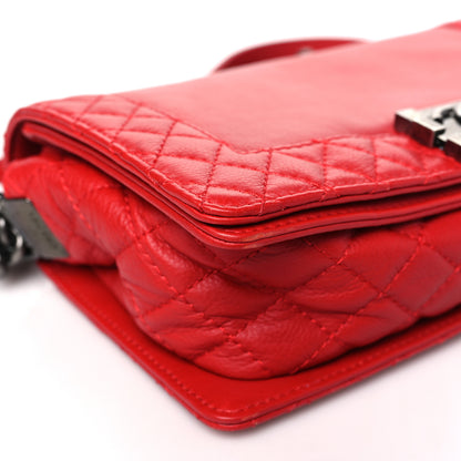 Chanel Calfskin Medium Boy Reverso Flap Red 9 of 10