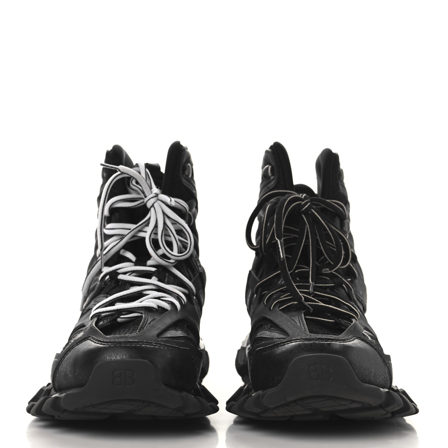 Balenciaga Mesh Nylon Mens Track Hike Sneakers 42 Black 3 of 10