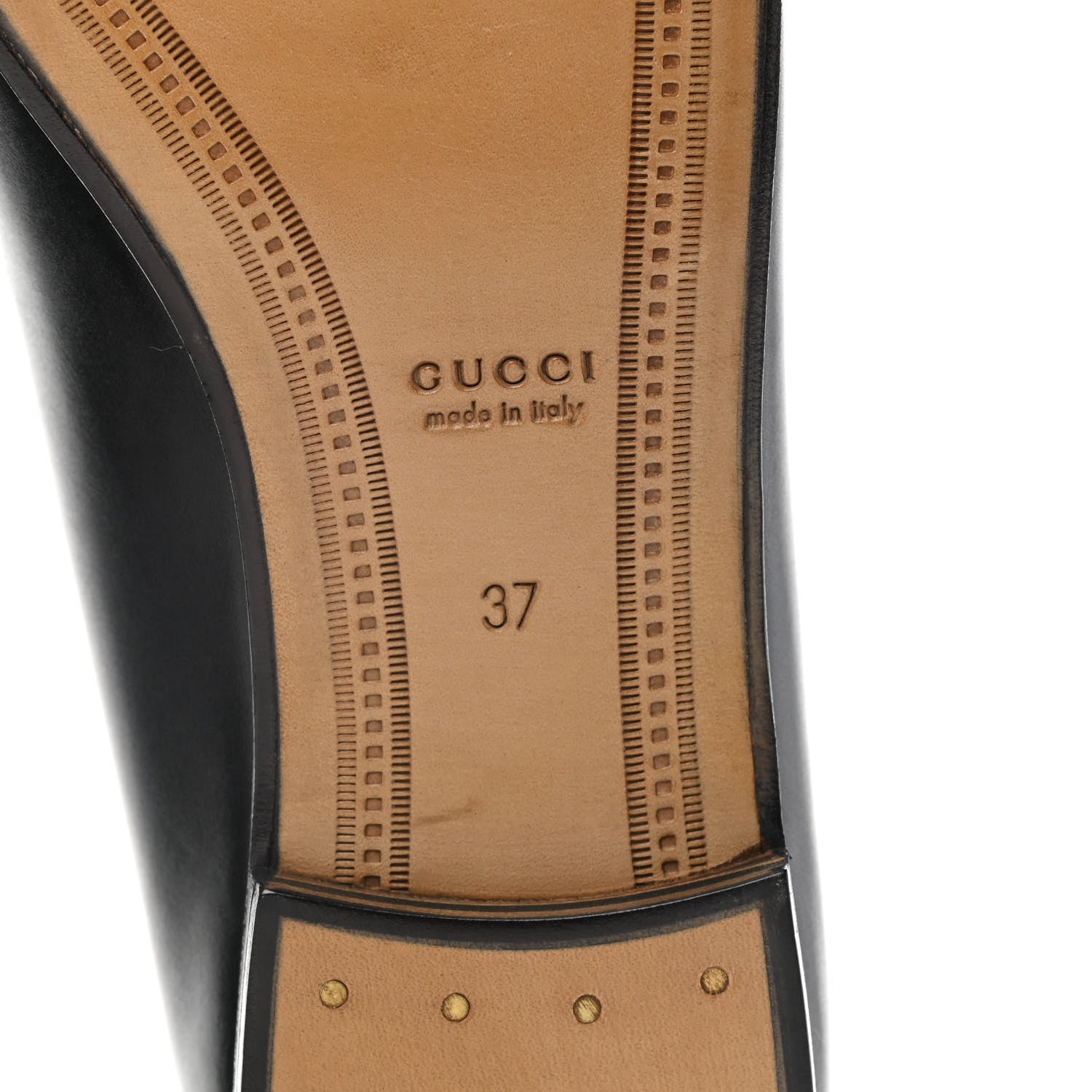 Gucci Calfskin Womens Jordaan Loafers 37 Black 6 of 8