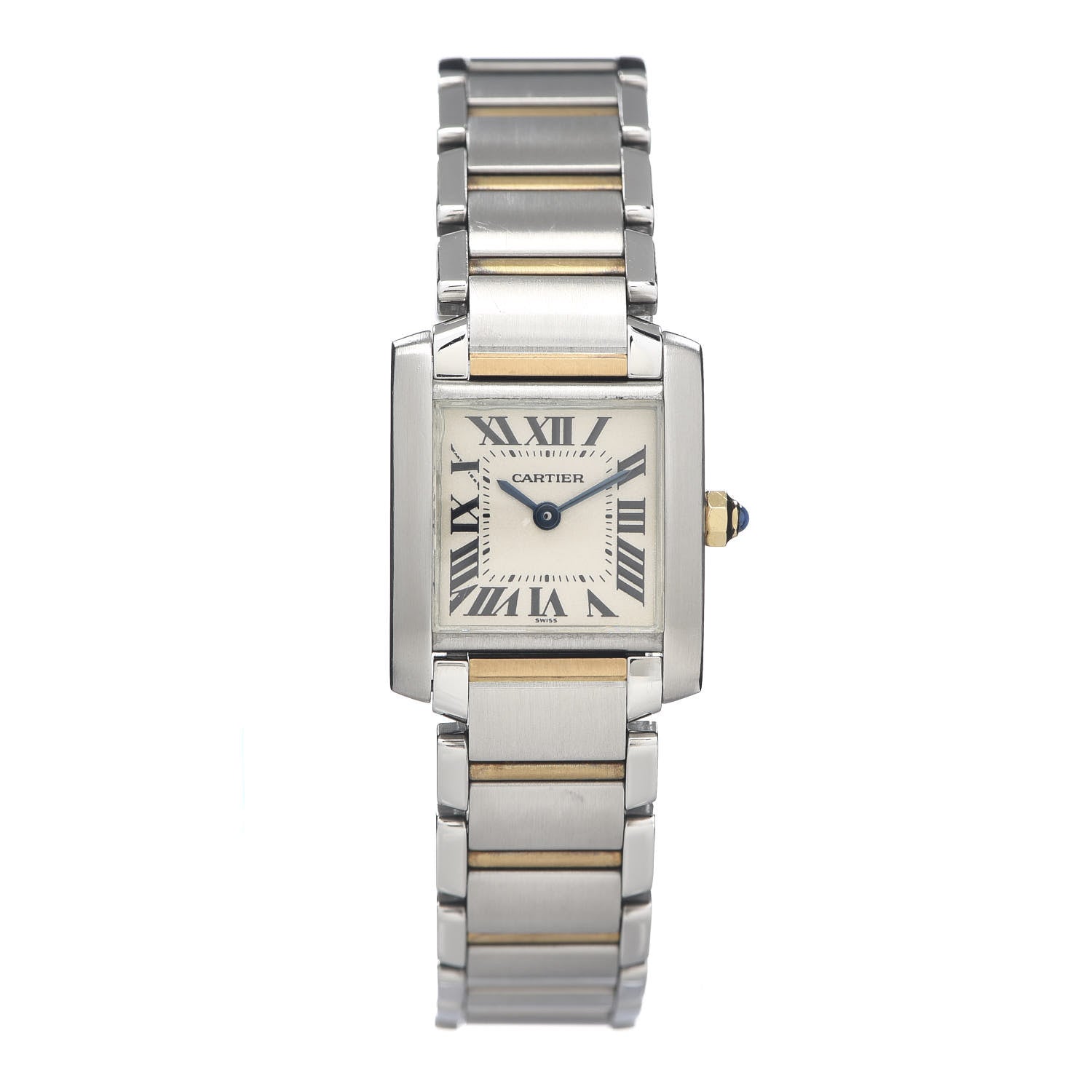 Cartier Stainless Steel 18K Yellow Gold 20mm Tank Francaise Quartz Watch 1 of 5