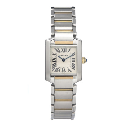 Cartier Stainless Steel 18K Yellow Gold 20mm Tank Francaise Quartz Watch 1 of 5