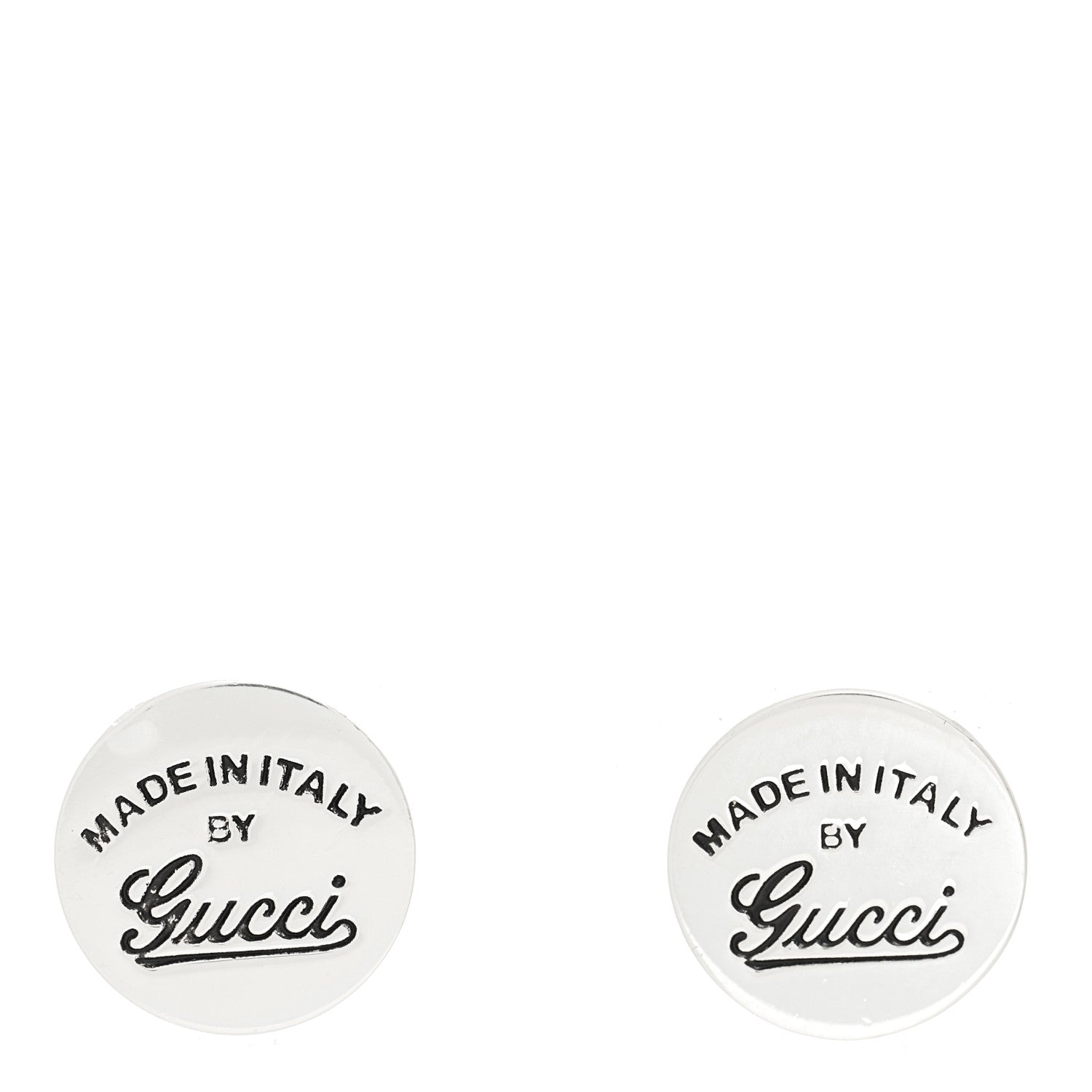 Gucci Sterling Silver Round Stud Earrings 1 of 5