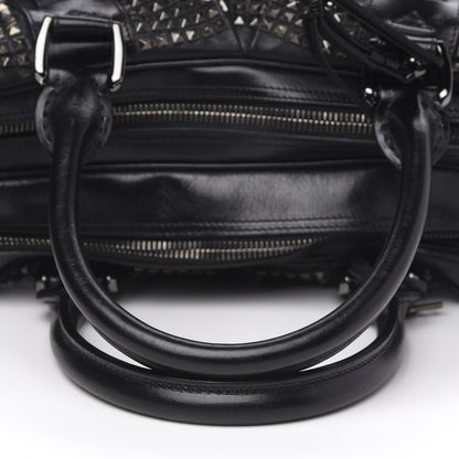 Burberry Prorsum Calfskin Studded Knight Satchel Black 13 of 14