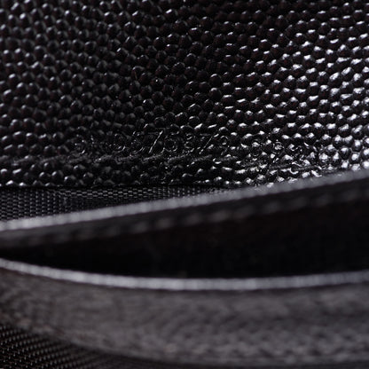 Saint Laurent Grain De Poudre Matelasse Chevron Monogram Zipped Card Case Black 7 of 8
