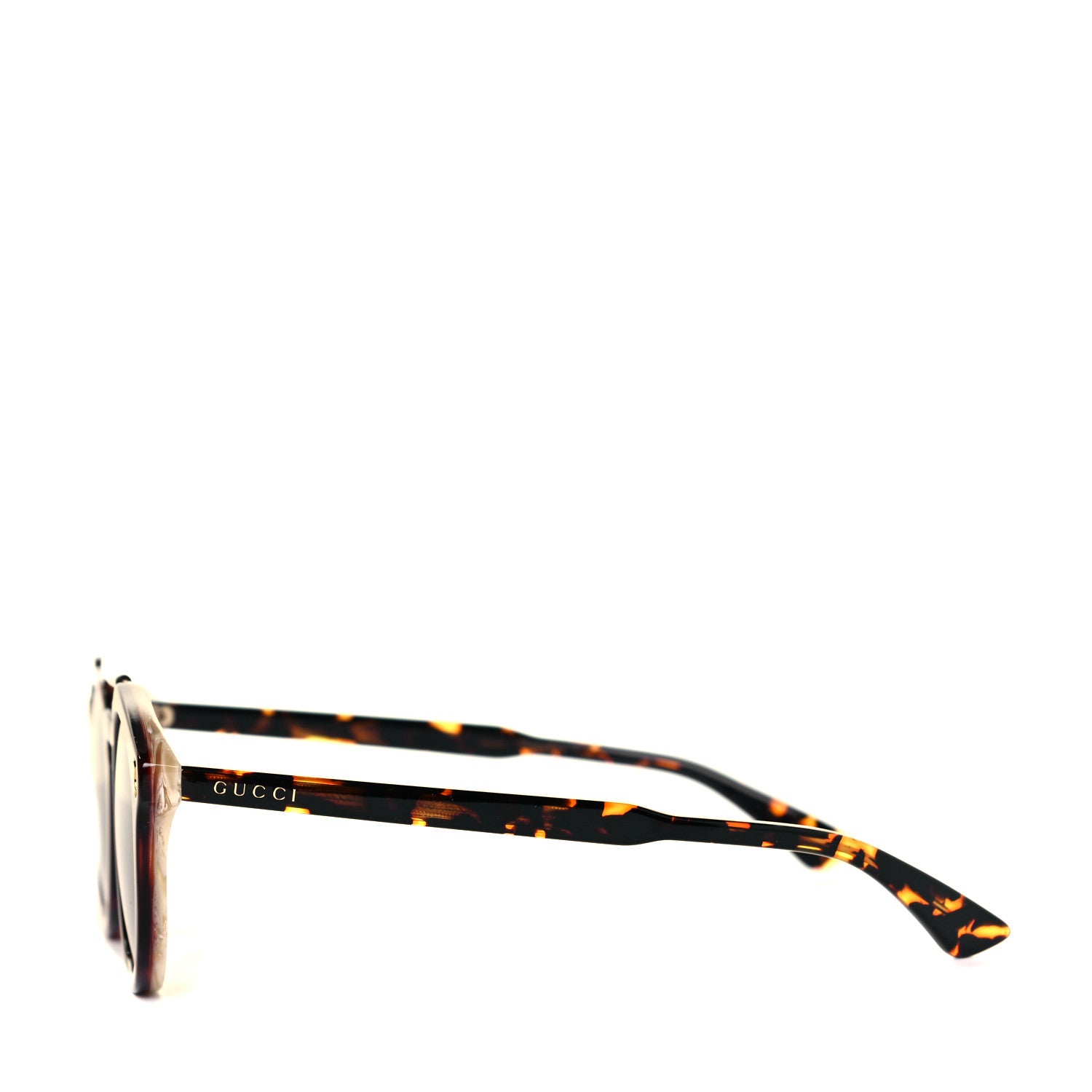 Gucci Round Avana Sunglasses GG0124SA Tortoise 3 of 7