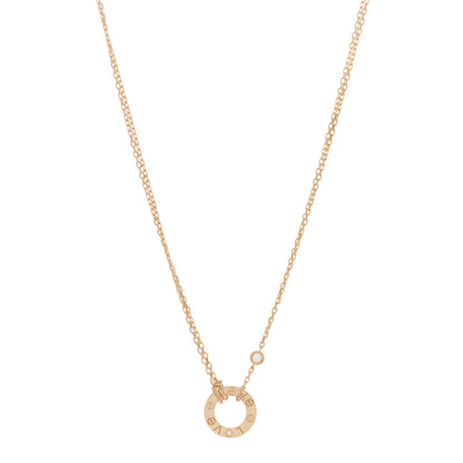 Cartier 18K Yellow Gold 2 Diamond LOVE Necklace 1 of 5