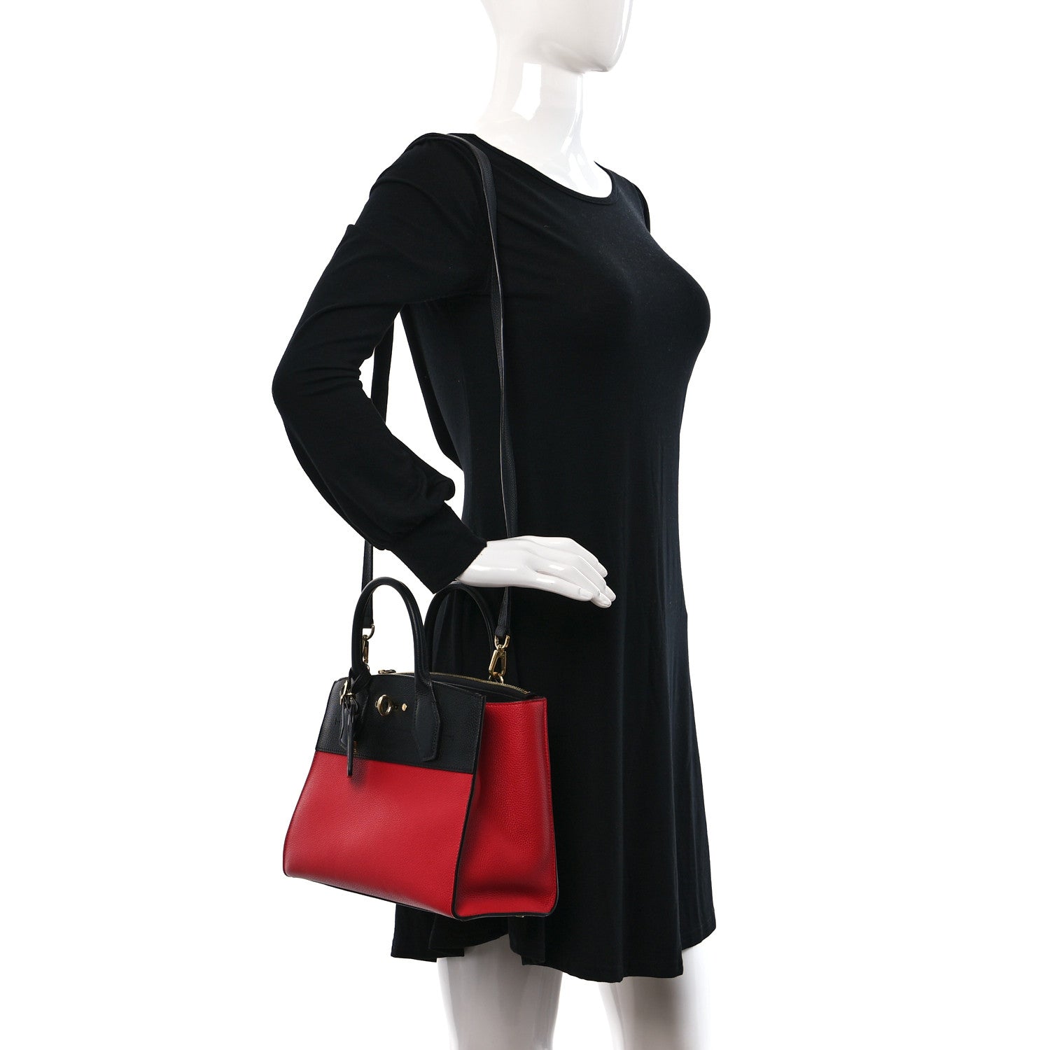 Louis Vuitton Taurillon City Steamer PM Black Rouge 3 of 10