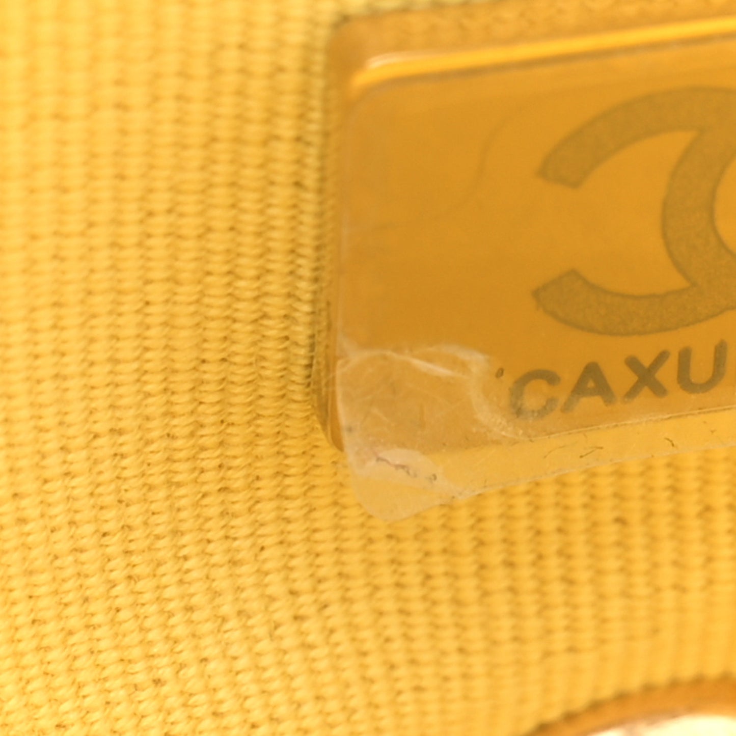 Caviar Quilted Handy Box Vanity Case Yellow