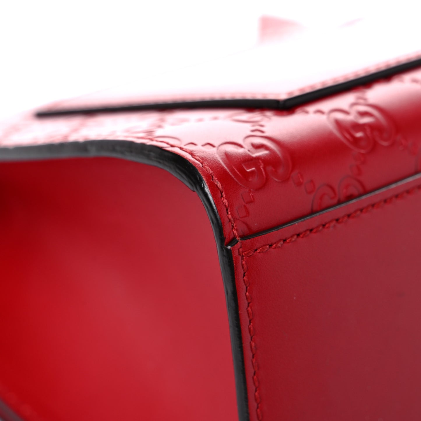 Guccissima Medium Padlock Shoulder Bag Hibiscus Red