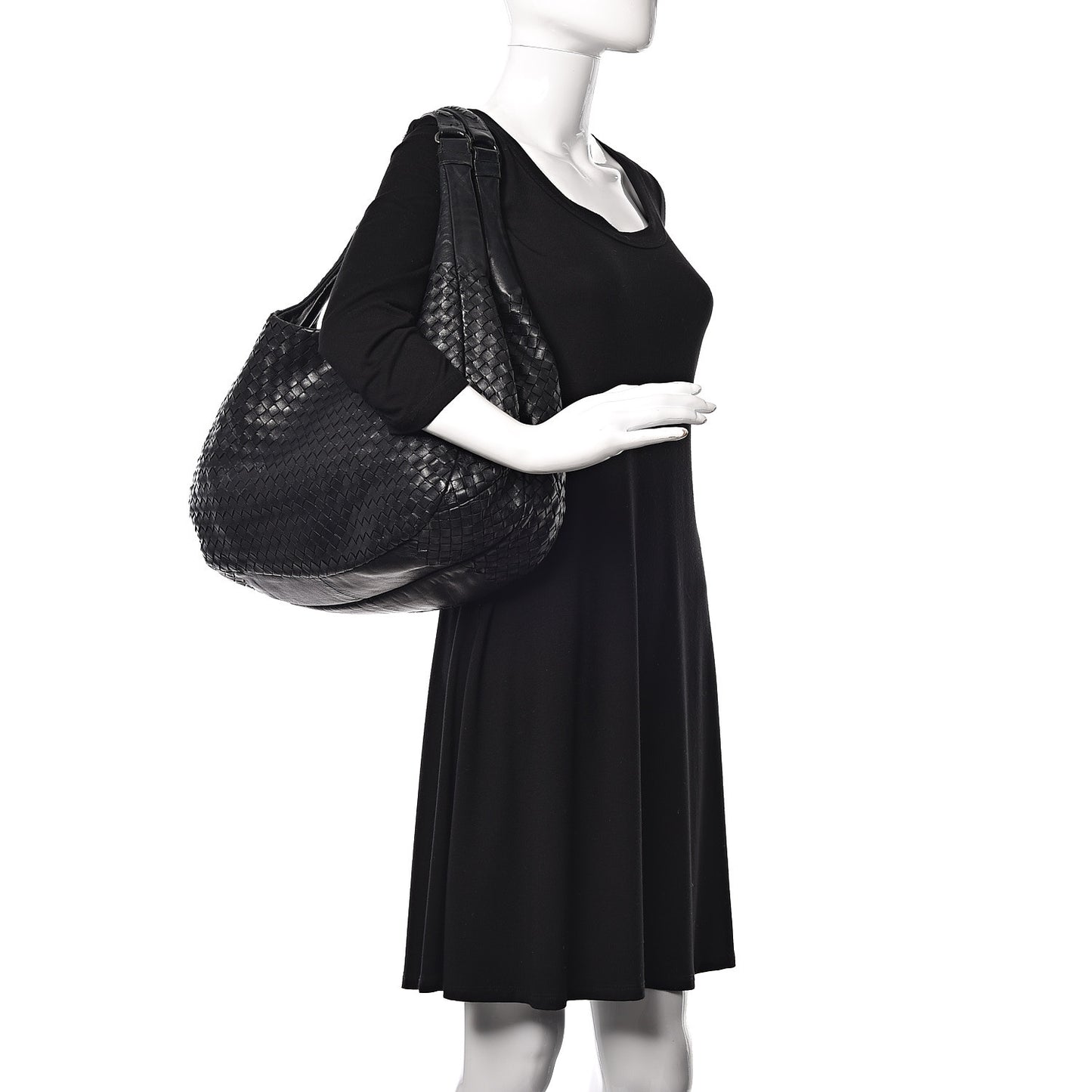 Nappa Intrecciato Large Campana Black