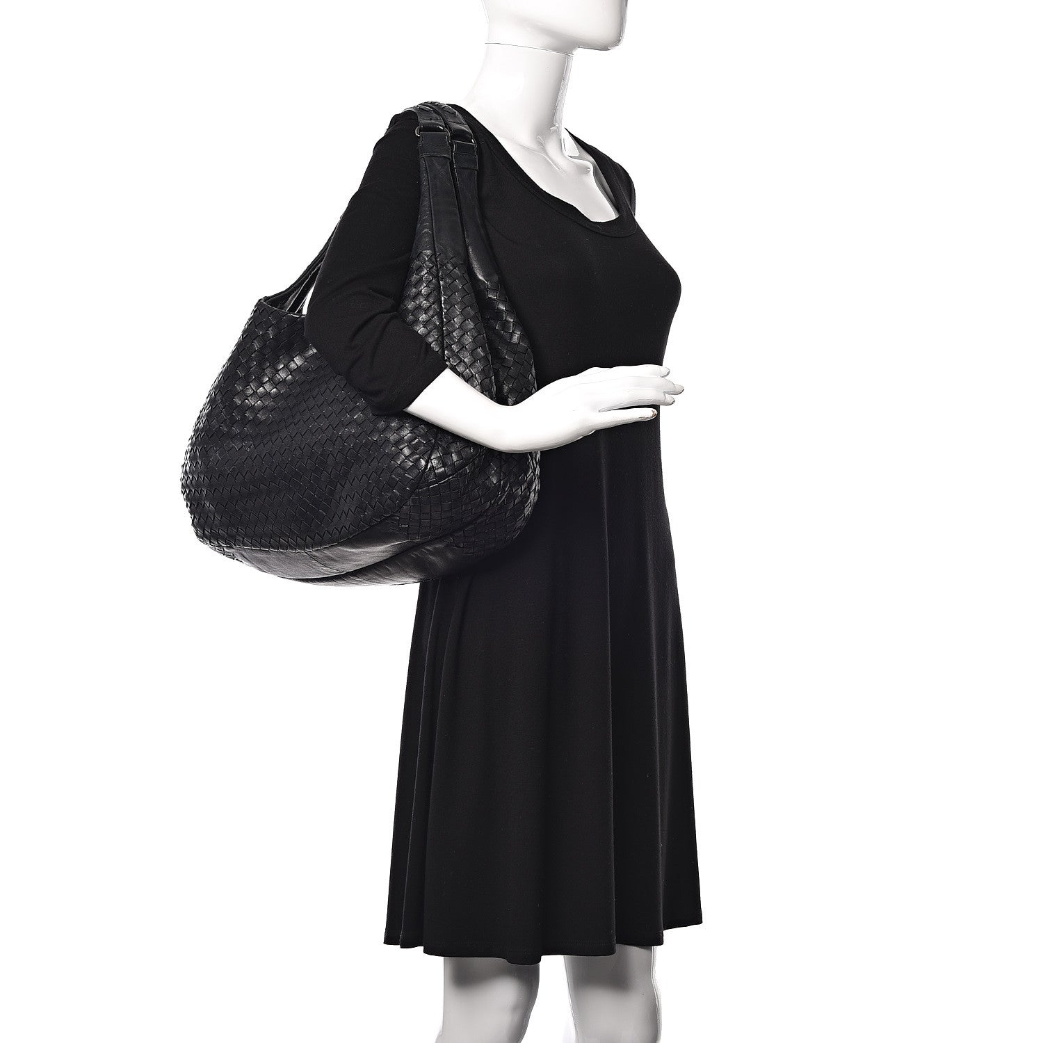 Bottega Veneta Nappa Intrecciato Large Campana Black 2 of 21