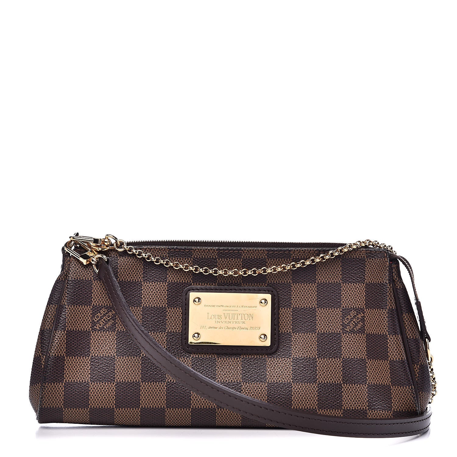 Louis Vuitton Damier Ebene Eva Clutch 1 of 10