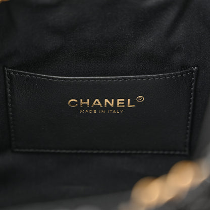 Chanel Tweed Quilted Small Chanel 25 Handbag Black 6 of 11