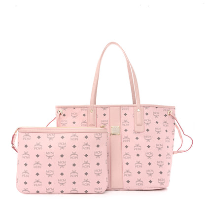MCM Visetos Medium Liz Reversible Shopper Tote Powder Pink 1 of 19