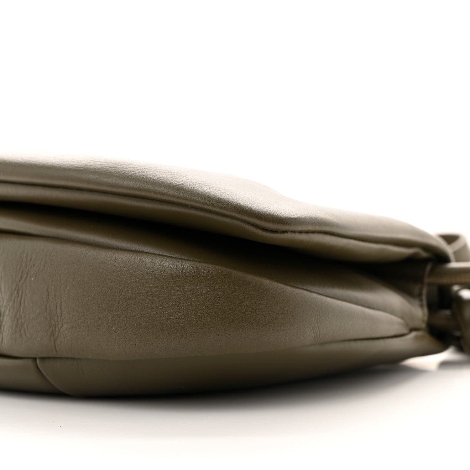 Loewe Shiny Nappa Calfskin Paseo Satchel Dark Khaki 9 of 9