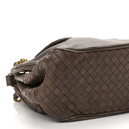 Bottega Veneta Nappa Intrecciato Flap Shoulder Bag Brown 8 of 11