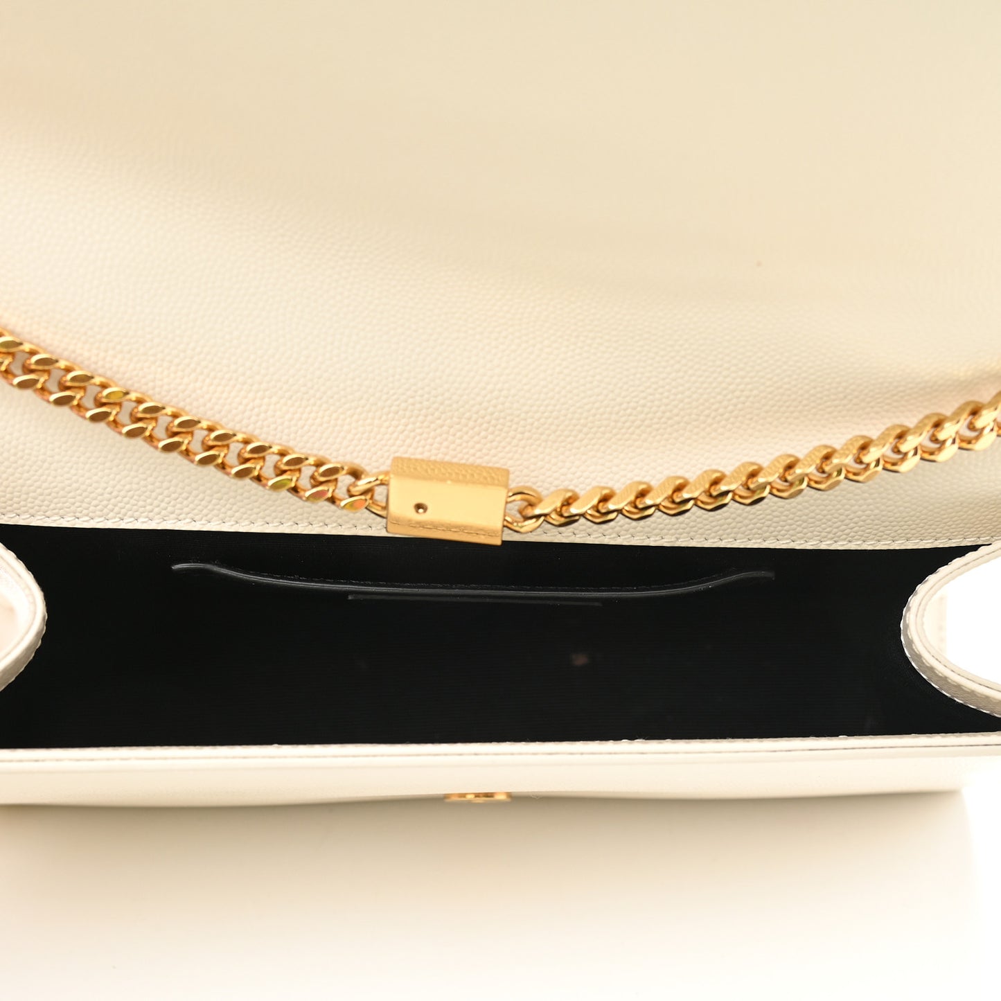 Grain De Poudre Medium Classic Monogram Kate Satchel Crema Soft