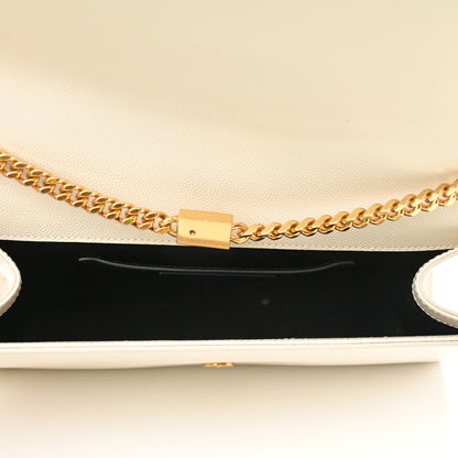 Saint Laurent Grain De Poudre Medium Classic Monogram Kate Satchel Crema Soft 4 of 8