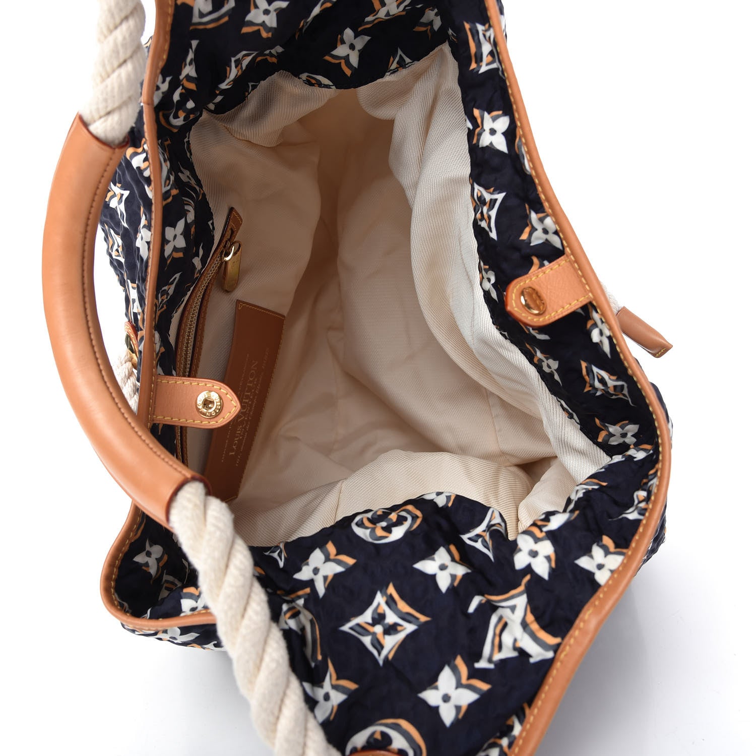 Louis Vuitton Nylon Monogram Cruise Bulles GM Navy 5 of 11