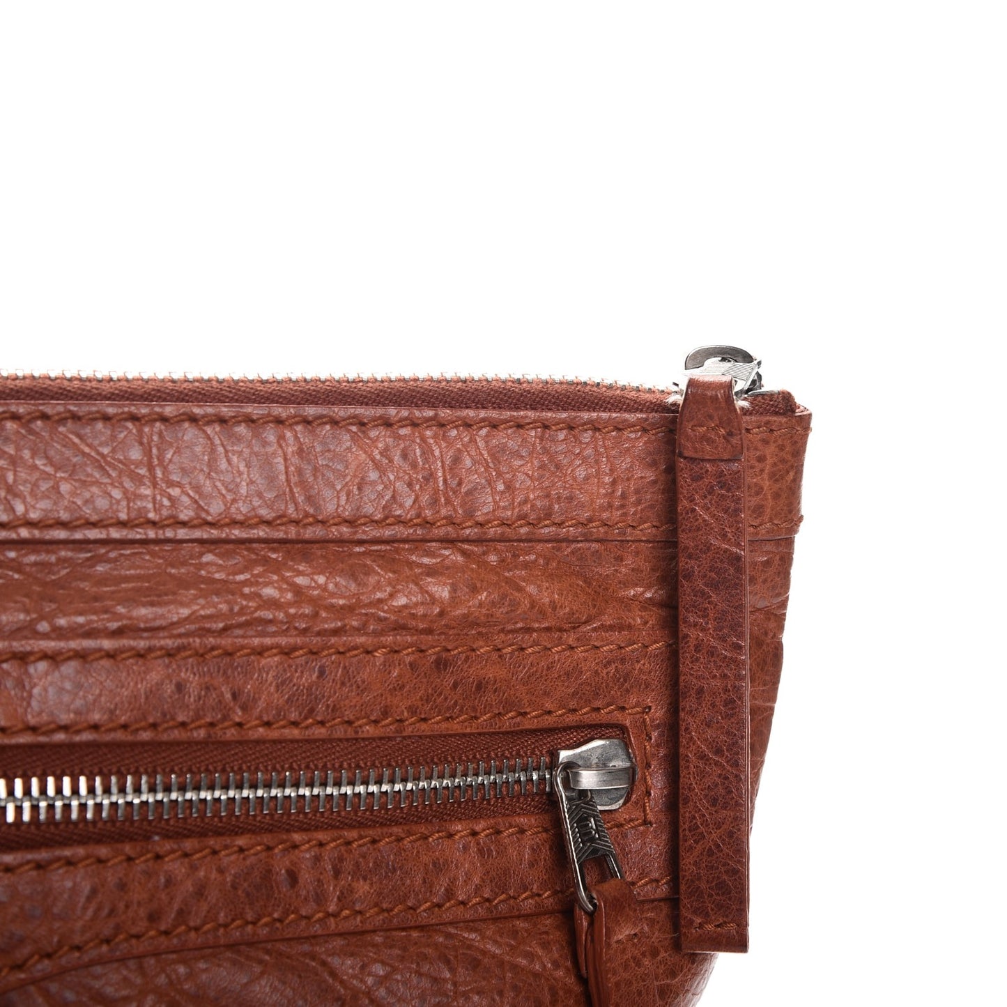 Agneau Arena Classic Hardware Medium Clip Brown