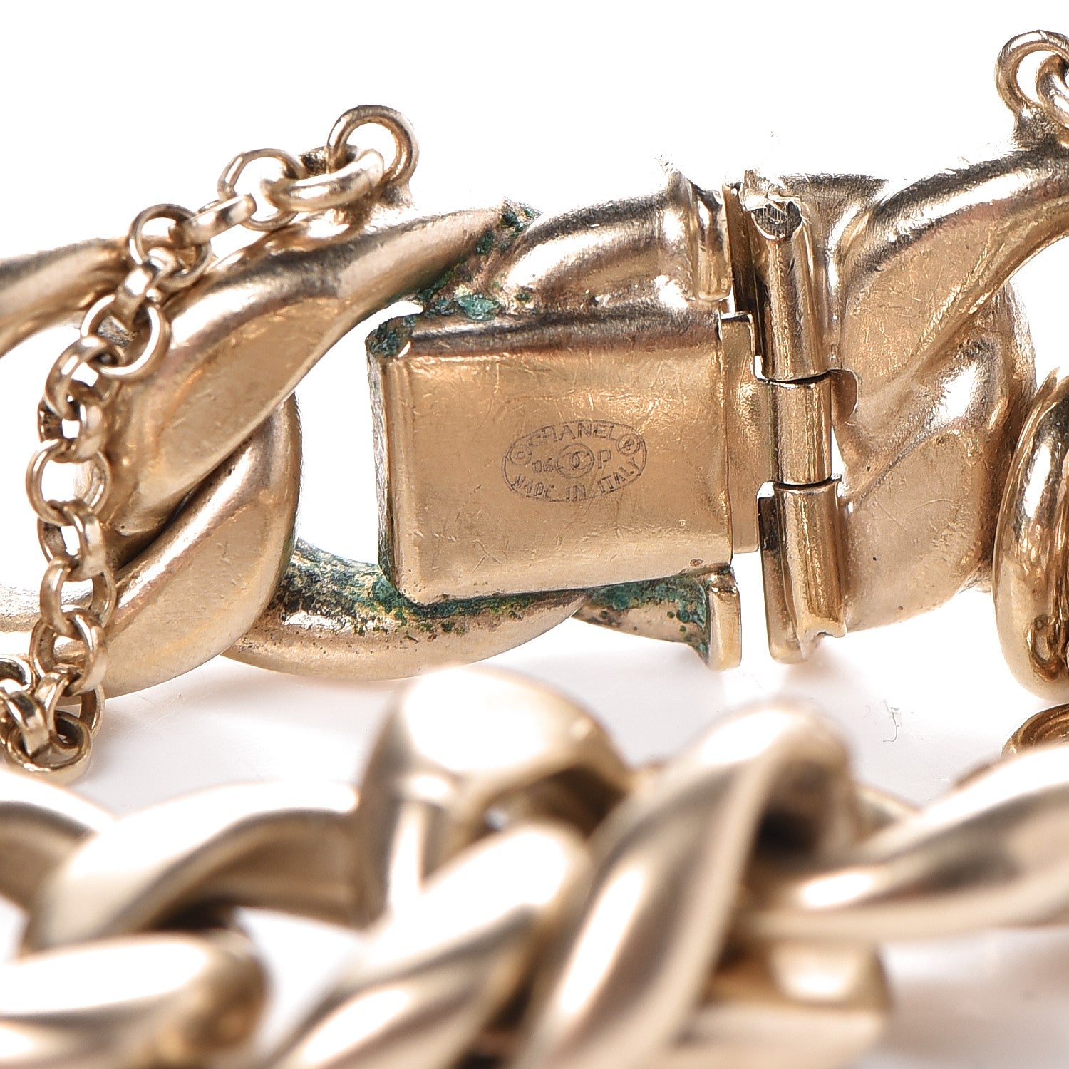 Chanel Metal Quilted CC Coin Bracelet Gold 5 of 7