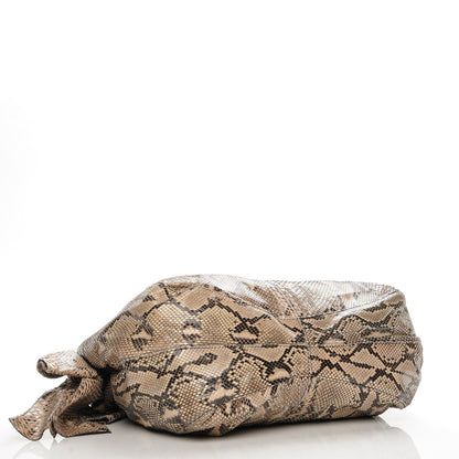 Valentino Garavani Python Large Nuage Hobo Beige 4 of 6