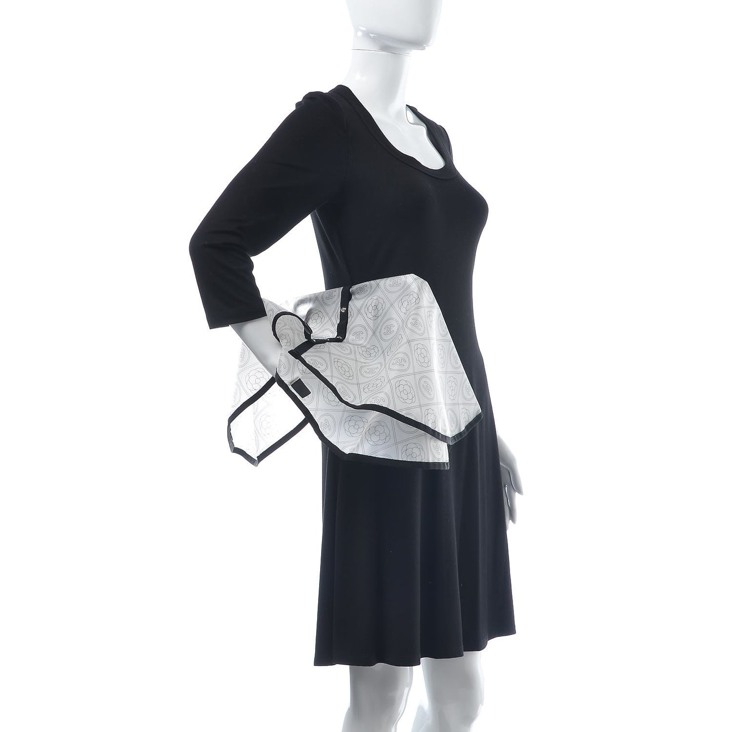 PVC Calfskin Coco Bag Raincoat White Black