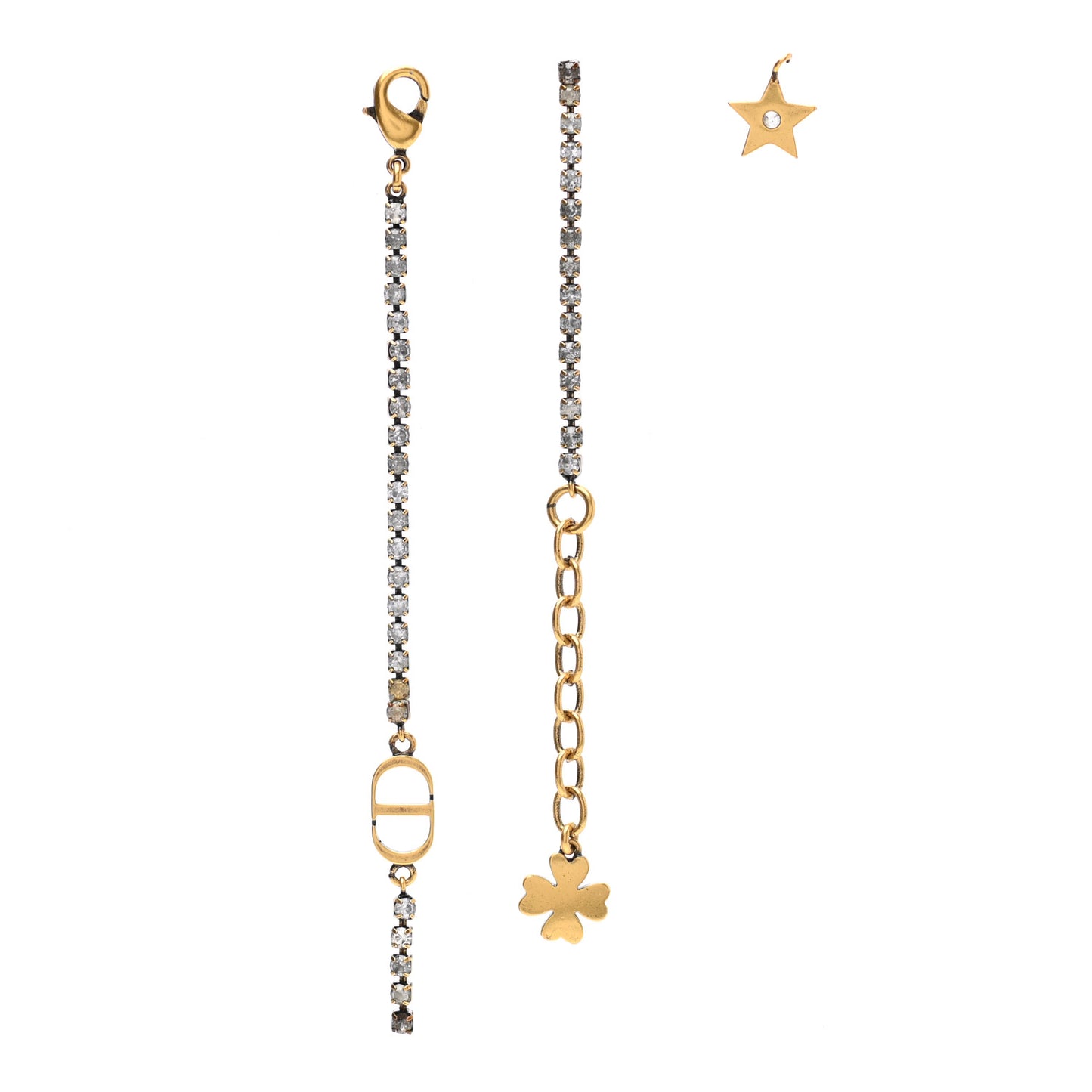 Metal Crystal Bracelet Gold