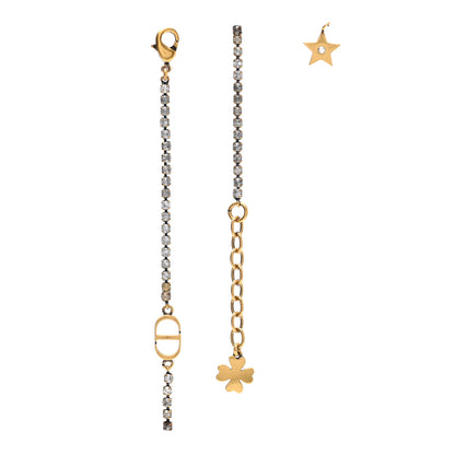 Christian Dior Metal Crystal Bracelet Gold 1 of 8
