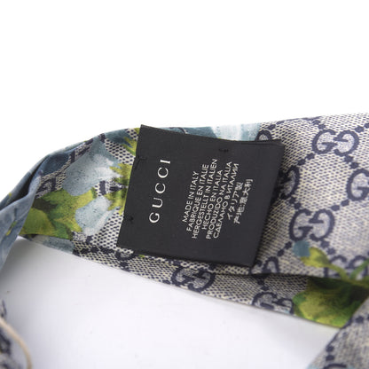 Gucci Silk Monogram Blooms Print Headband Blue 5 of 5