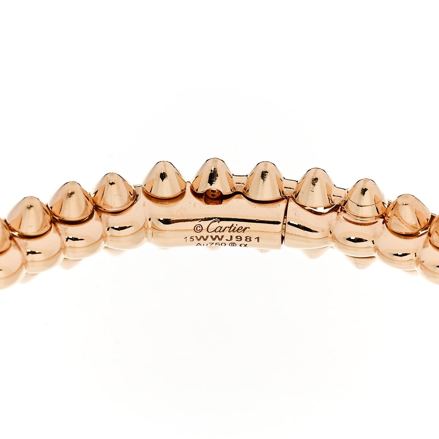 18K Pink Gold Small Clash De Cartier Bracelet 15